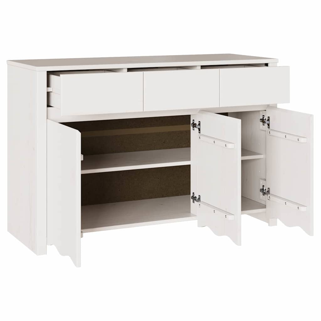 Buffet Drammen Blanc 114 x 43 x 75.5 cm Bois de pin massif - XIOS