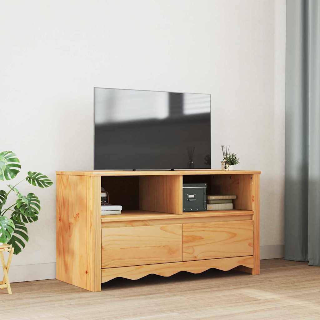 Meuble TV Drammen Chêne 99 x 43 x 55 cm Bois de pin massif - XIOS
