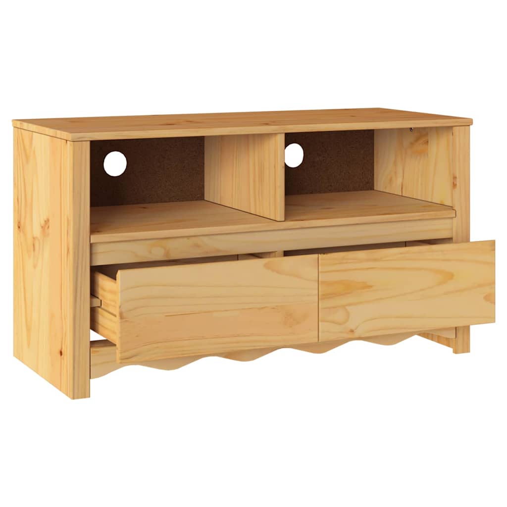 Meuble TV Drammen Chêne 99 x 43 x 55 cm Bois de pin massif - XIOS