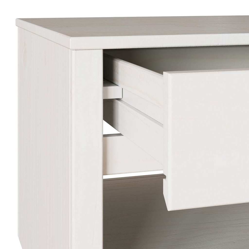 Table basse Drammen Blanc 99 x 55 x 45 cm Bois massif en pin - XIOS
