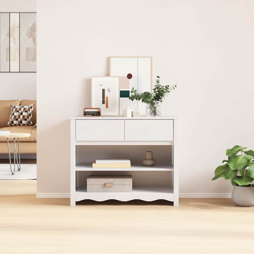 Table console avec tiroir Drammen Blanc 89.5 x 37 x 73 cm - XIOS