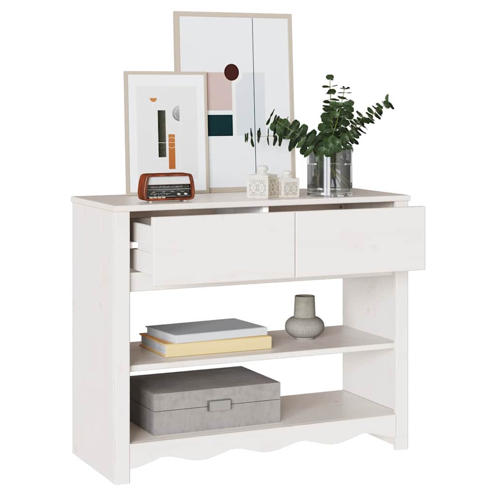 Table console avec tiroir Drammen Blanc 89.5 x 37 x 73 cm - XIOS