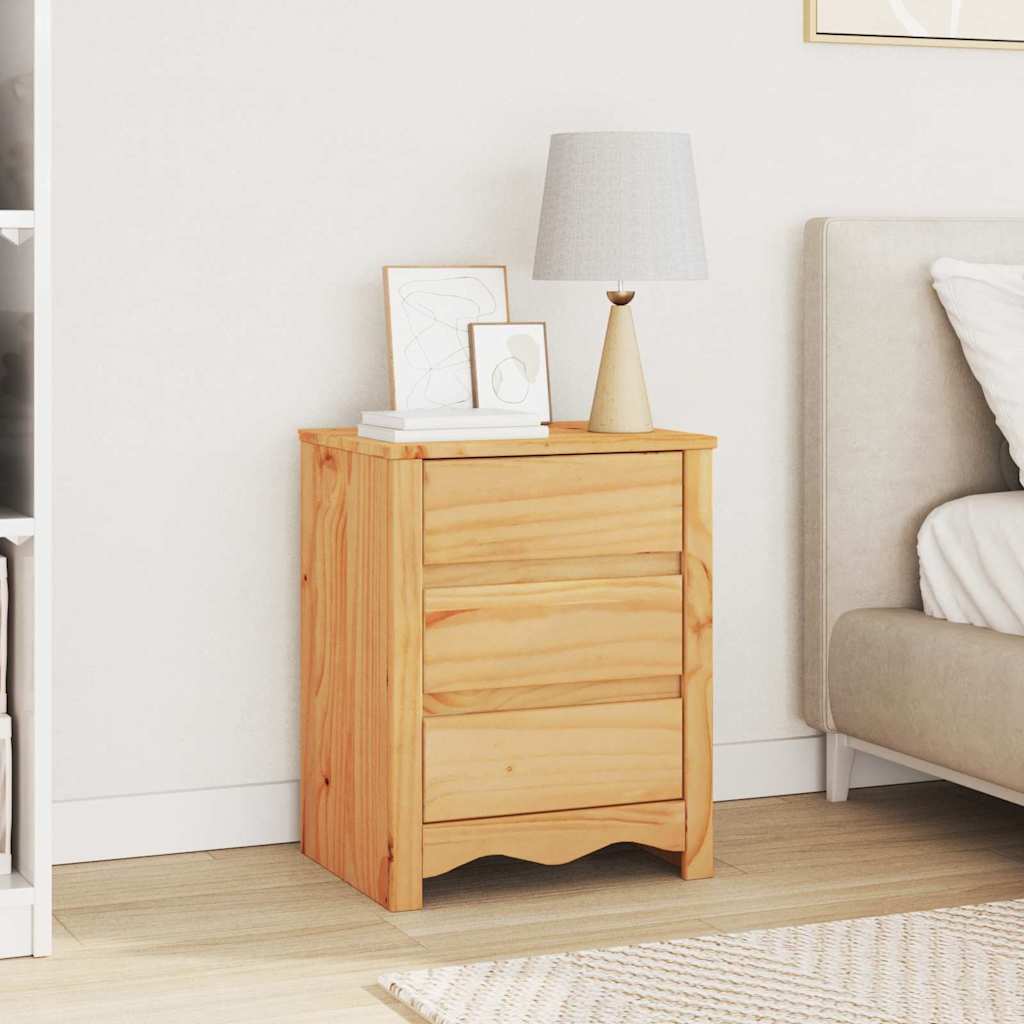 Table basse Drammen Chêne 45 x 35 x 56 cm Bois de pin massif - XIOS