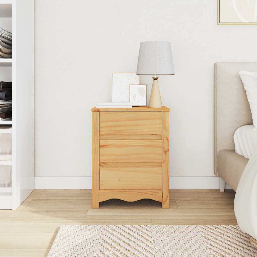 Table basse Drammen Chêne 45 x 35 x 56 cm Bois de pin massif - XIOS