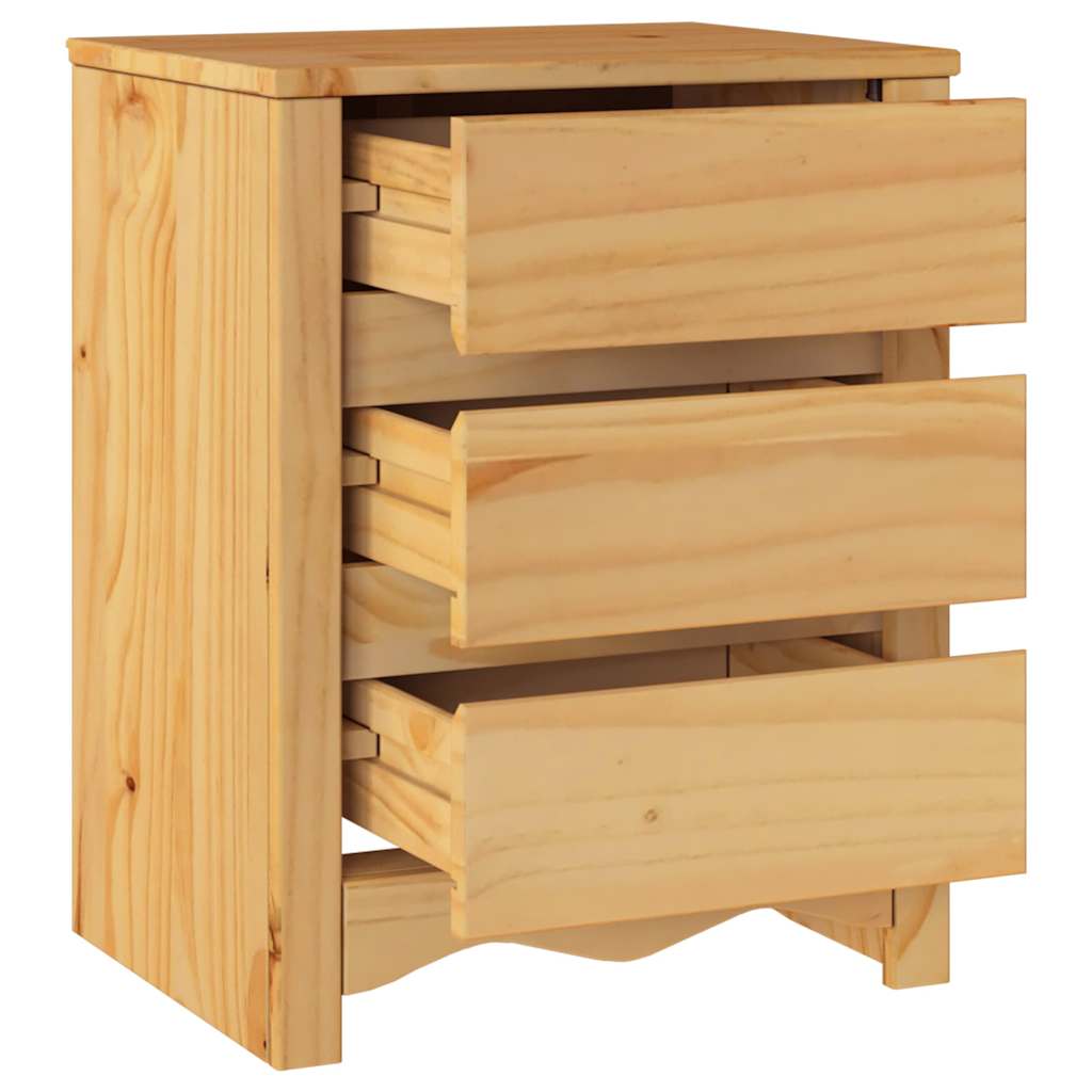 Table basse Drammen Chêne 45 x 35 x 56 cm Bois de pin massif - XIOS