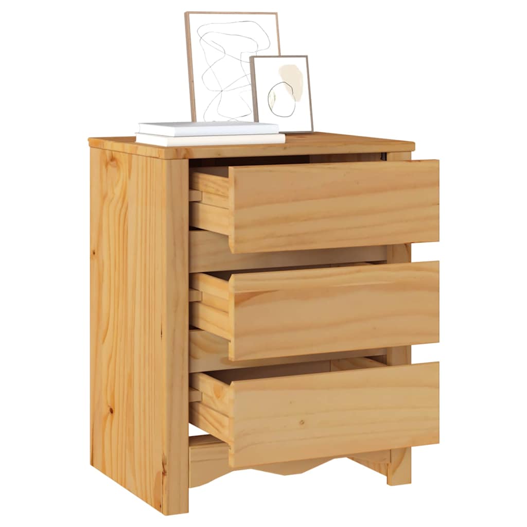 Table basse Drammen Chêne 45 x 35 x 56 cm Bois de pin massif - XIOS