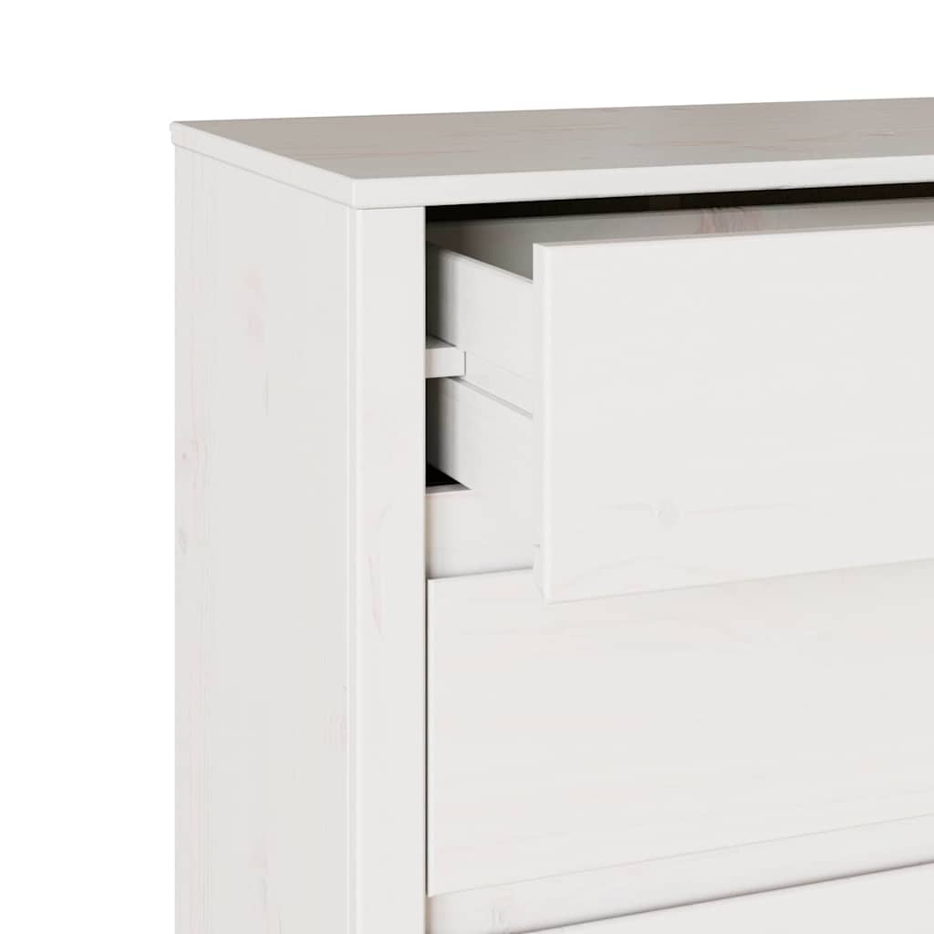 Commode Drammen Blanc 76,5 x 40 x 91 cm Bois de pin massif - XIOS