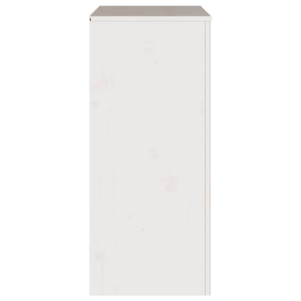 Commode Drammen Blanc 76,5 x 40 x 91 cm Bois de pin massif - XIOS