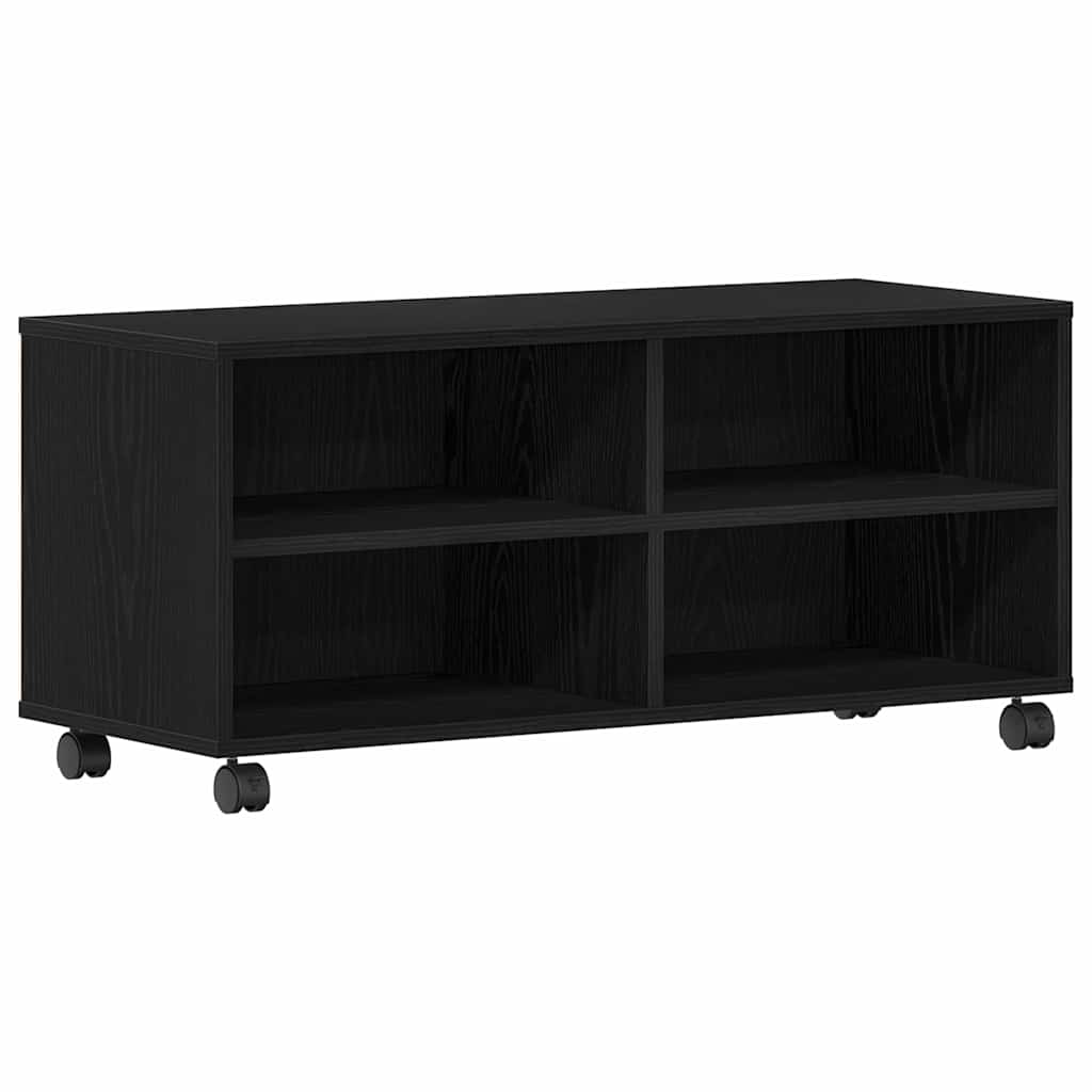 Meuble TV Noir 90 x 35 x 35 cm Bois d'ingénierie - XIOS