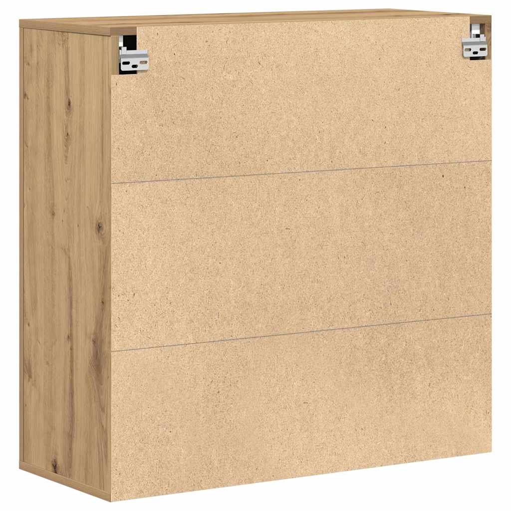 Meuble mural Chêne artisanal 80 x 33 x 80 cm Bois d'ingénierie - XIOS