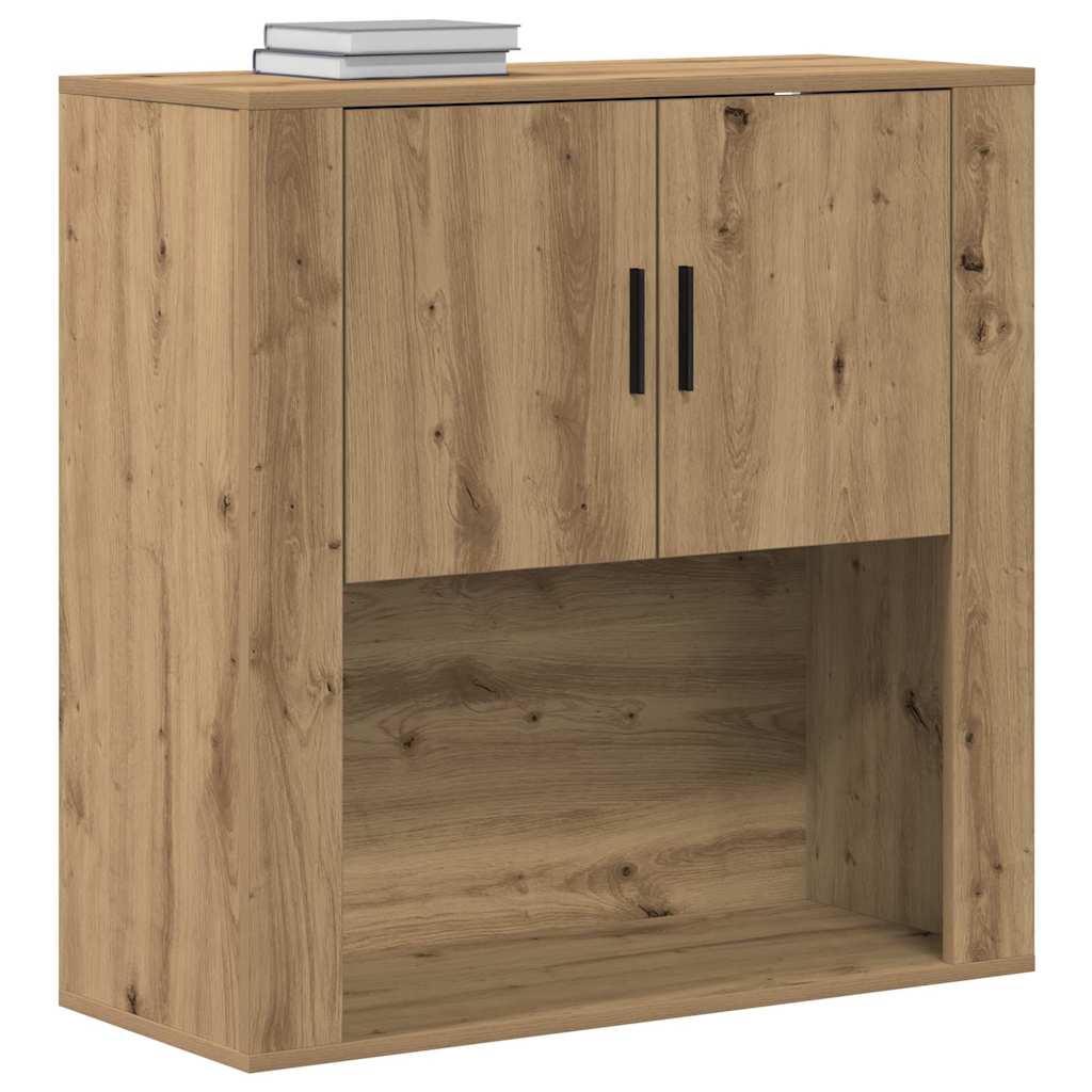 Meuble mural Chêne artisanal 80 x 33 x 80 cm Bois d'ingénierie - XIOS