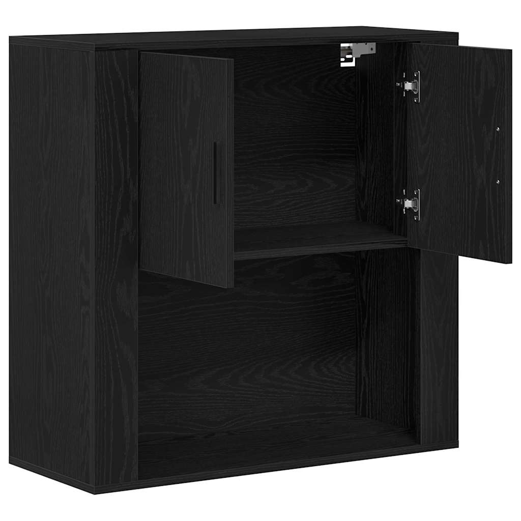Meuble mural Chêne noir 80 x 33 x 80 cm Bois d'ingénierie - XIOS