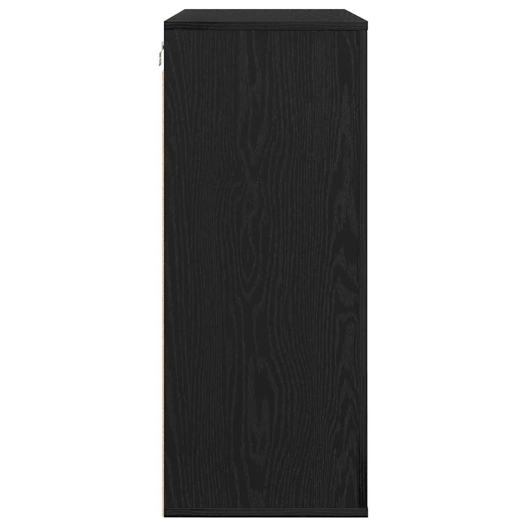 Meuble mural Chêne noir 80 x 33 x 80 cm Bois d'ingénierie - XIOS