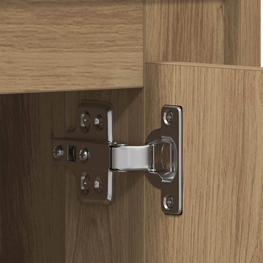 Meuble TV chêne artisanal 80 x 35 x 45 cm Bois d'ingénierie - XIOS