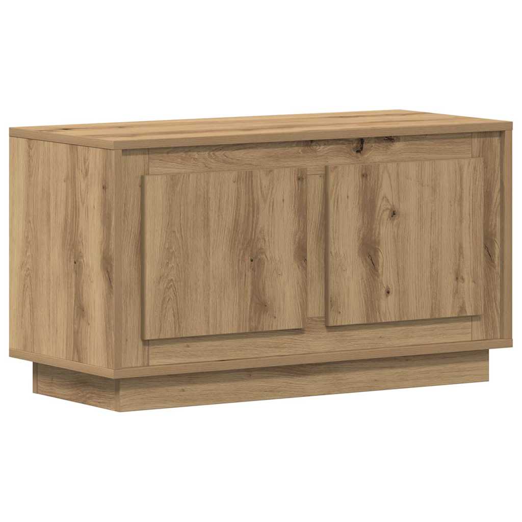 Meuble TV chêne artisanal 80 x 35 x 45 cm Bois d'ingénierie - XIOS