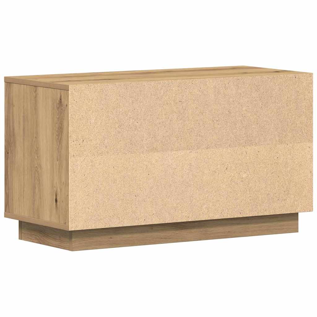 Meuble TV chêne artisanal 80 x 35 x 45 cm Bois d'ingénierie - XIOS
