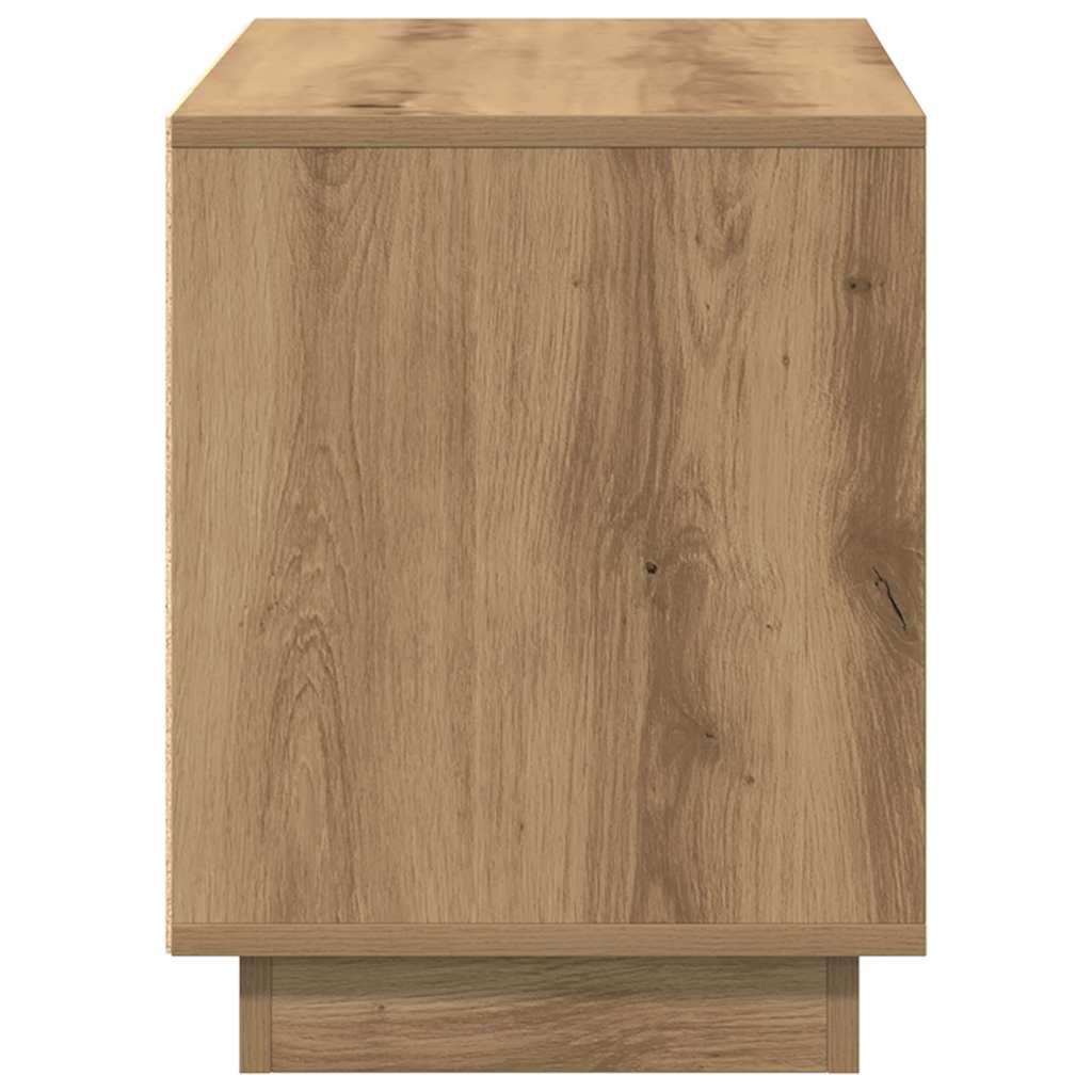 Meuble TV chêne artisanal 80 x 35 x 45 cm Bois d'ingénierie - XIOS