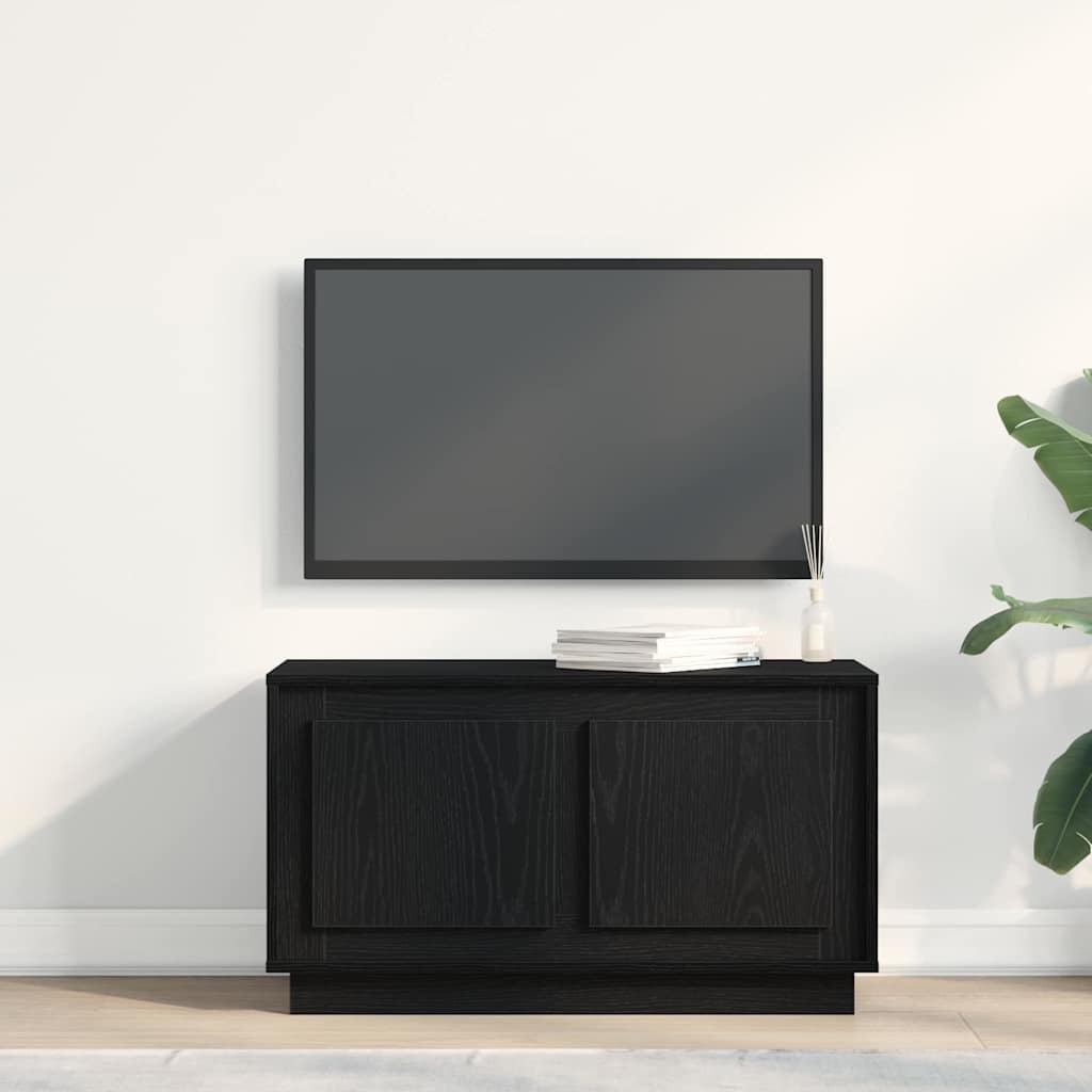 Meuble TV Chêne noir 80 x 35 x 45 cm Bois d'ingénierie - XIOS
