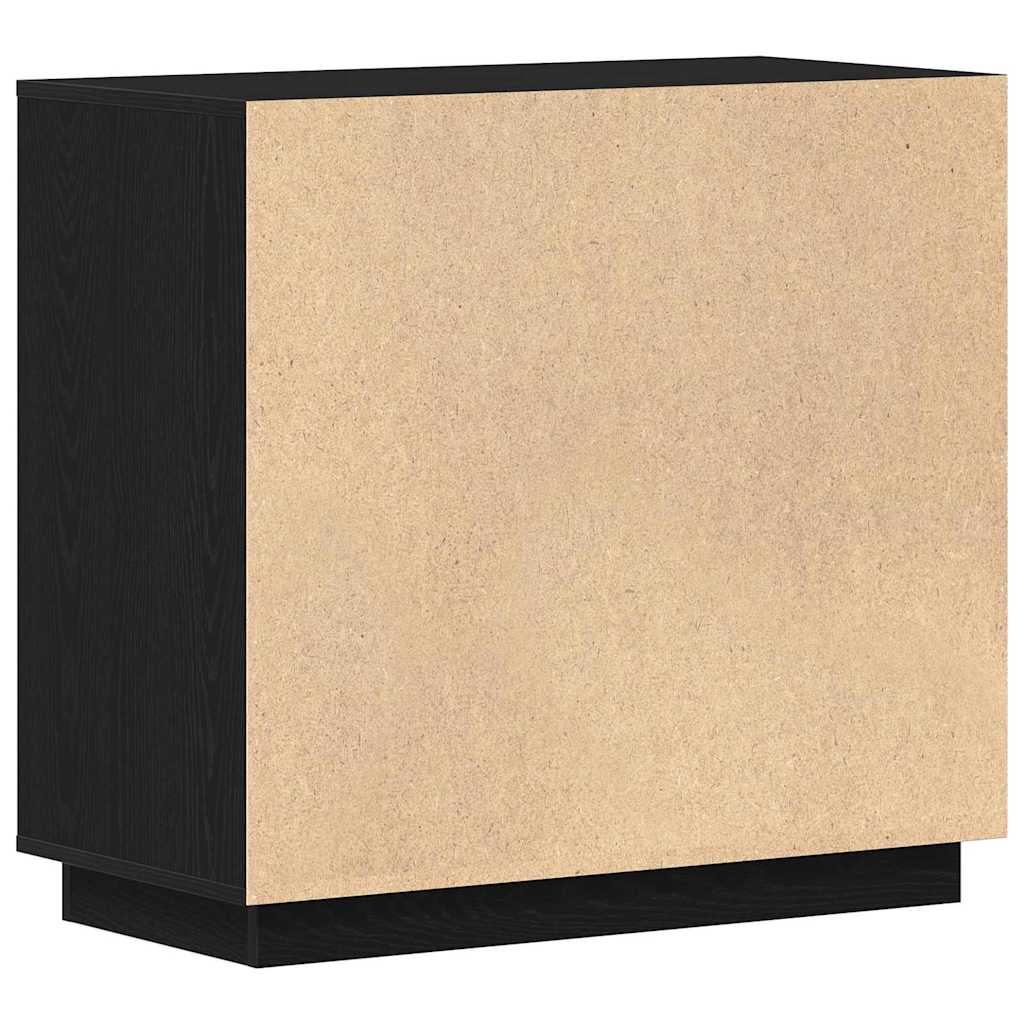 Buffet moderne Chêne noir 80 x 34 x 75 cm Bois d'ingénierie - XIOS