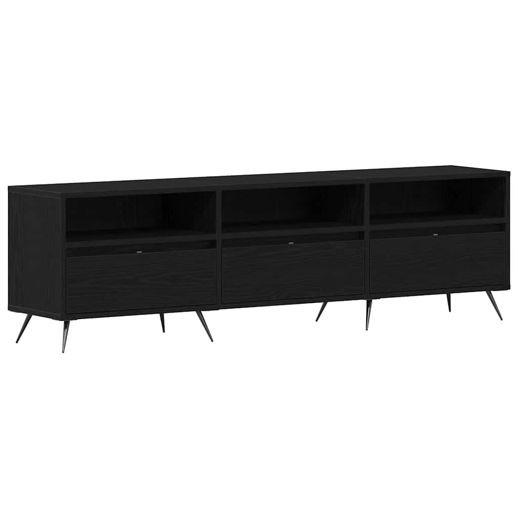 Meuble TV Chêne noir 150 x 30 x 44,5 cm Bois d'ingénierie - XIOS