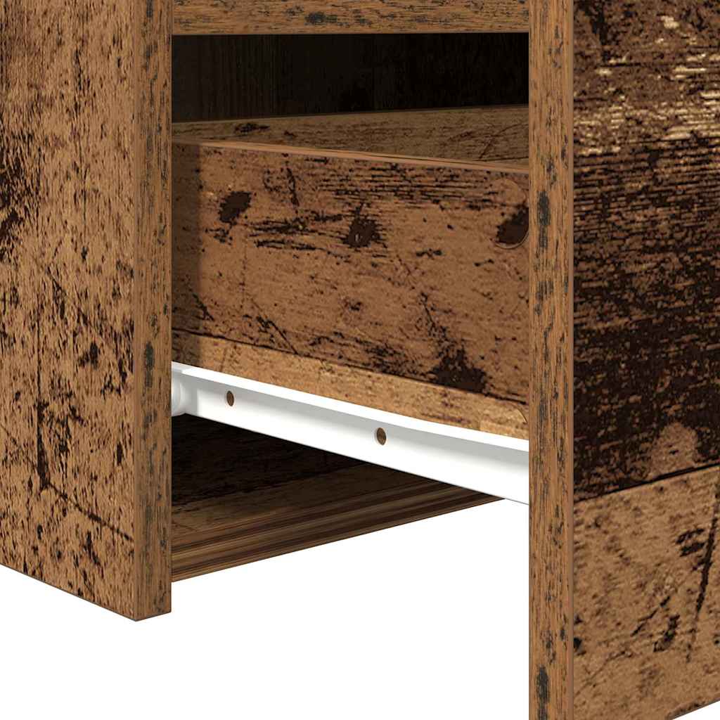 Cabinet de chevet avec tiroir 2 pcs Bois ancien 50 x 40 x 45 cm - XIOS