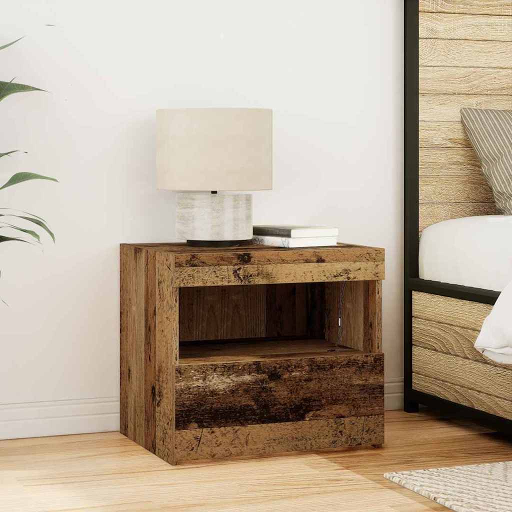 Cabinet de chevet avec tiroir 2 pcs Bois ancien 50 x 40 x 45 cm - XIOS