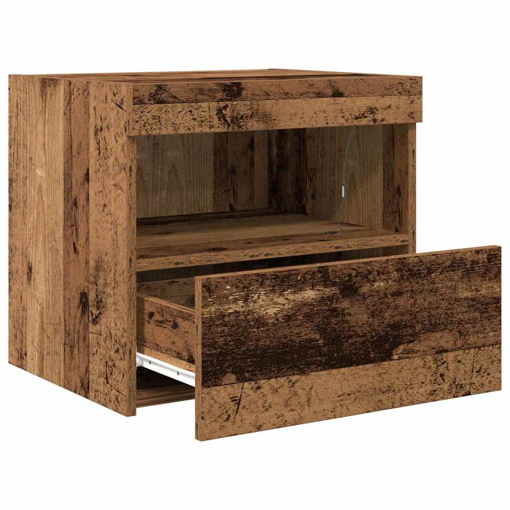 Cabinet de chevet avec tiroir 2 pcs Bois ancien 50 x 40 x 45 cm - XIOS