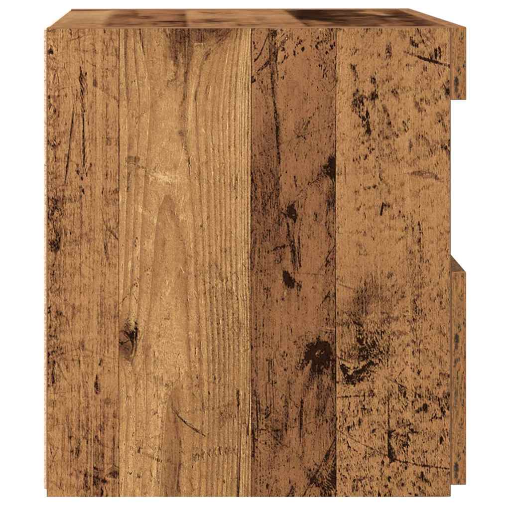 Cabinet de chevet avec tiroir 2 pcs Bois ancien 50 x 40 x 45 cm