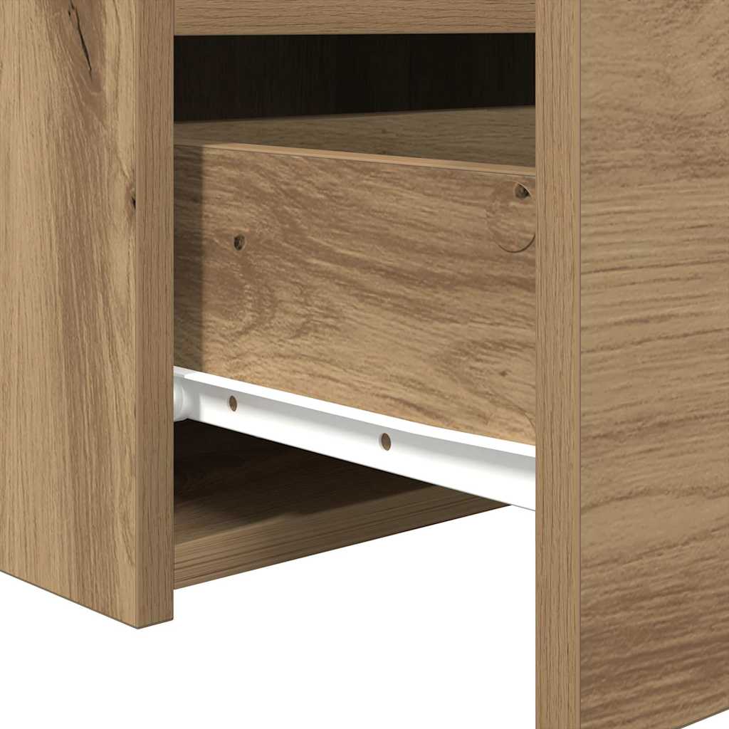Cabinet de chevet 2 pc Chêne artisanal 50 x 40 x 45 cm - XIOS
