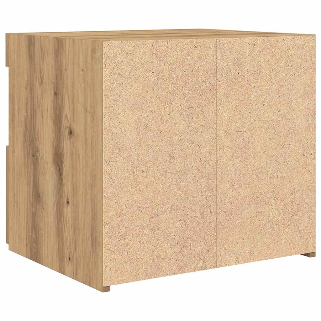 Cabinet de chevet 2 pc Chêne artisanal 50 x 40 x 45 cm - XIOS