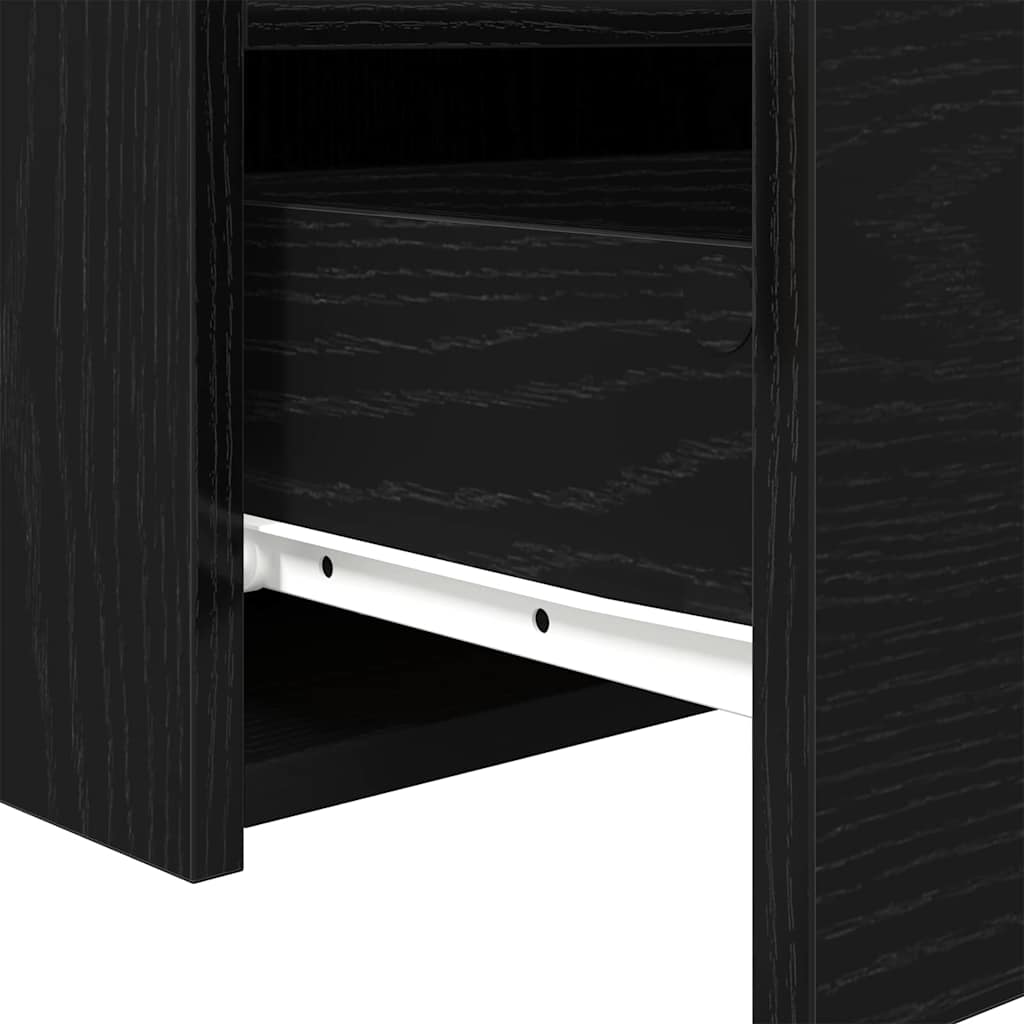 Cabinet de chevet avec tiroir 2 pcs Chêne noir 50 x 40 x 45 cm
