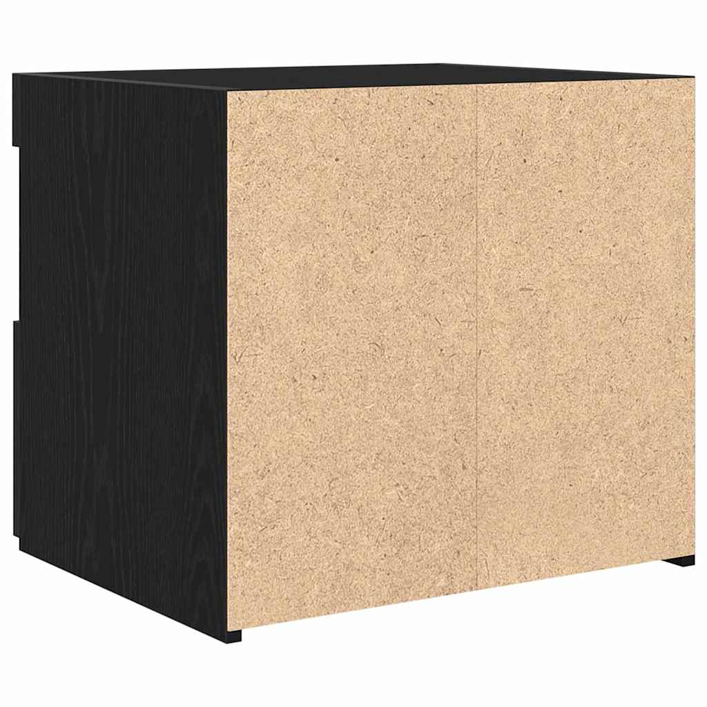 Cabinet de chevet avec tiroir 2 pcs Chêne noir 50 x 40 x 45 cm
