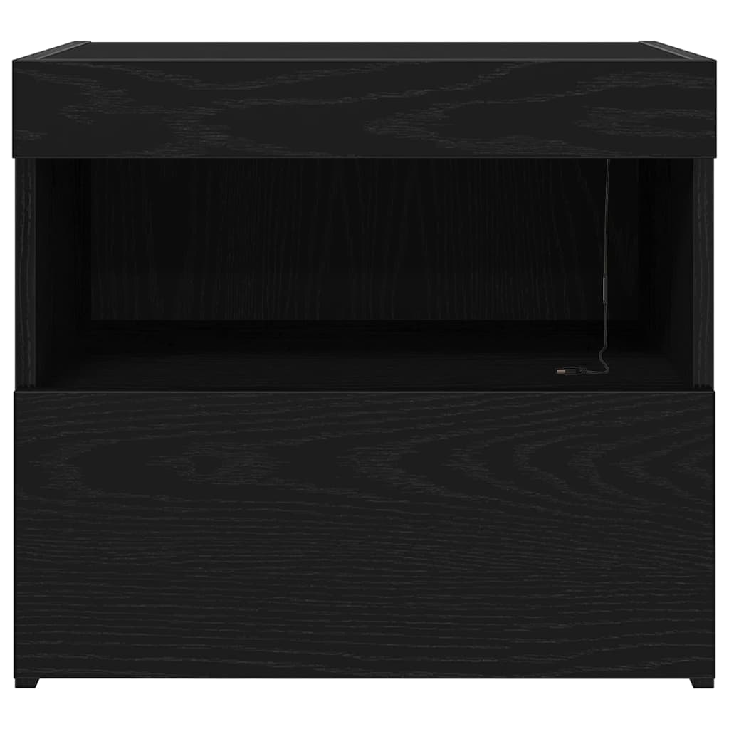 Cabinet de chevet avec tiroir 2 pcs Chêne noir 50 x 40 x 45 cm - XIOS