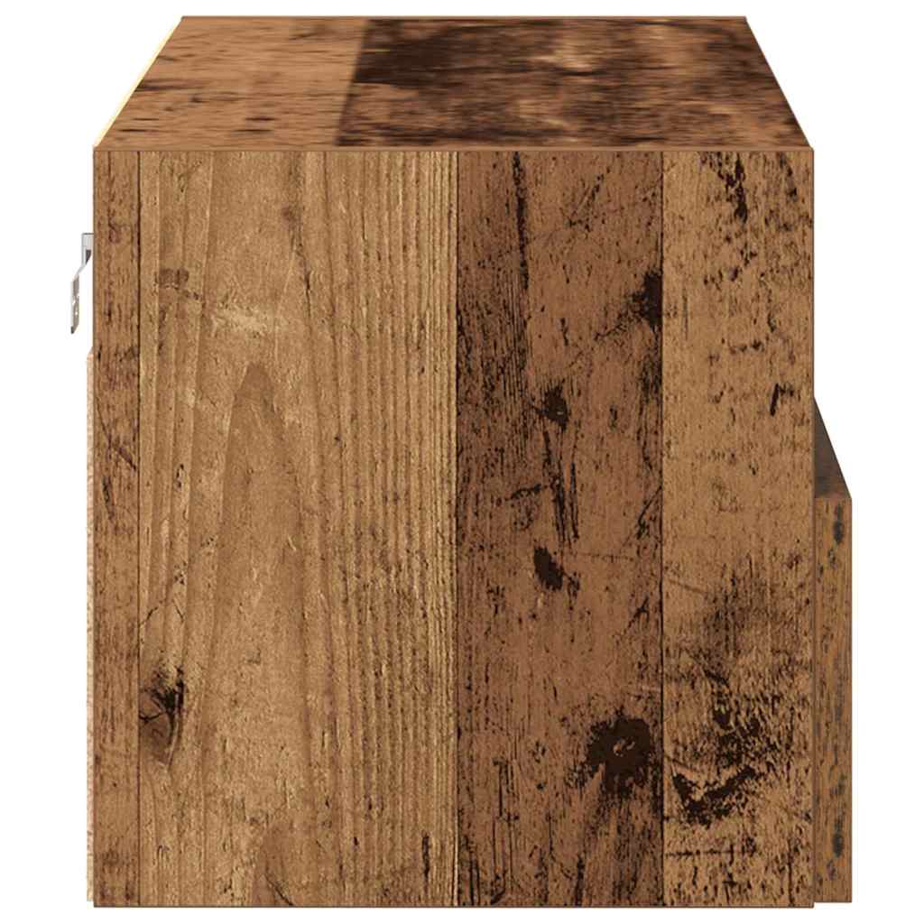 Meuble TV mural 2 pcs Bois Ancien 100 x 30 x 30 cm - XIOS