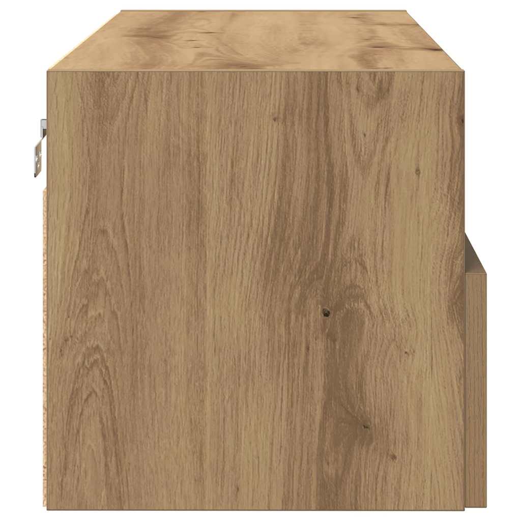 Meuble TV mural 2 pcs chêne artisanal 100 x 30 x 30 cm - XIOS