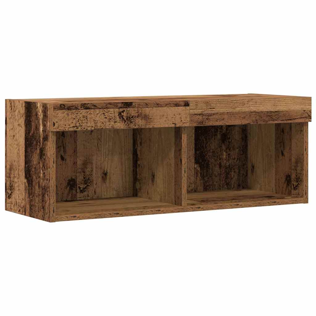 Ensemble meuble TV avec LED 2 pcs Bois ancien 80 x 30 x 30 cm - XIOS