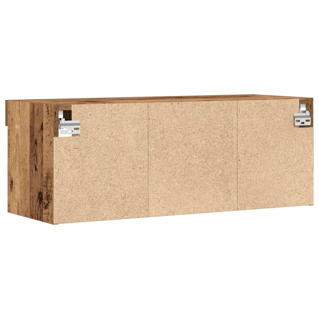 Ensemble meuble TV avec LED 2 pcs Bois ancien 80 x 30 x 30 cm - XIOS