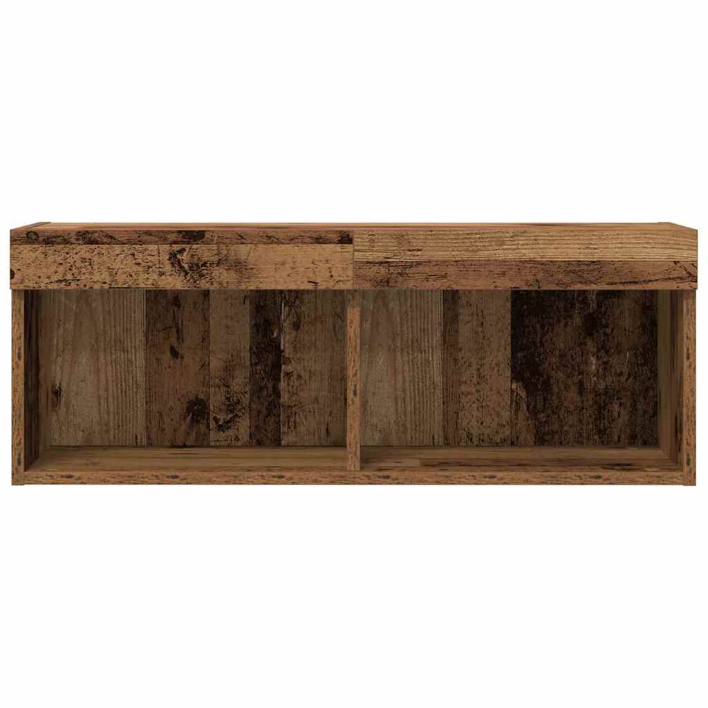Ensemble meuble TV avec LED 2 pcs Bois ancien 80 x 30 x 30 cm - XIOS