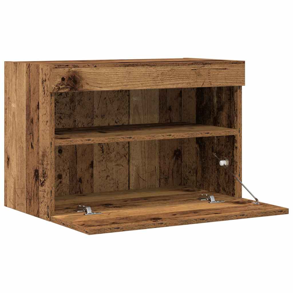 Meuble TV mural Montage mural 2 pcs Bois ancien 60 x 30 x 40 cm - XIOS