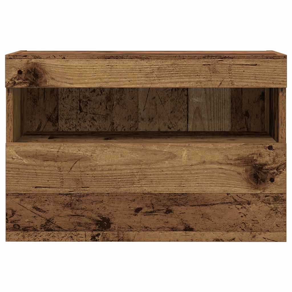 Meuble TV mural Montage mural 2 pcs Bois ancien 60 x 30 x 40 cm - XIOS