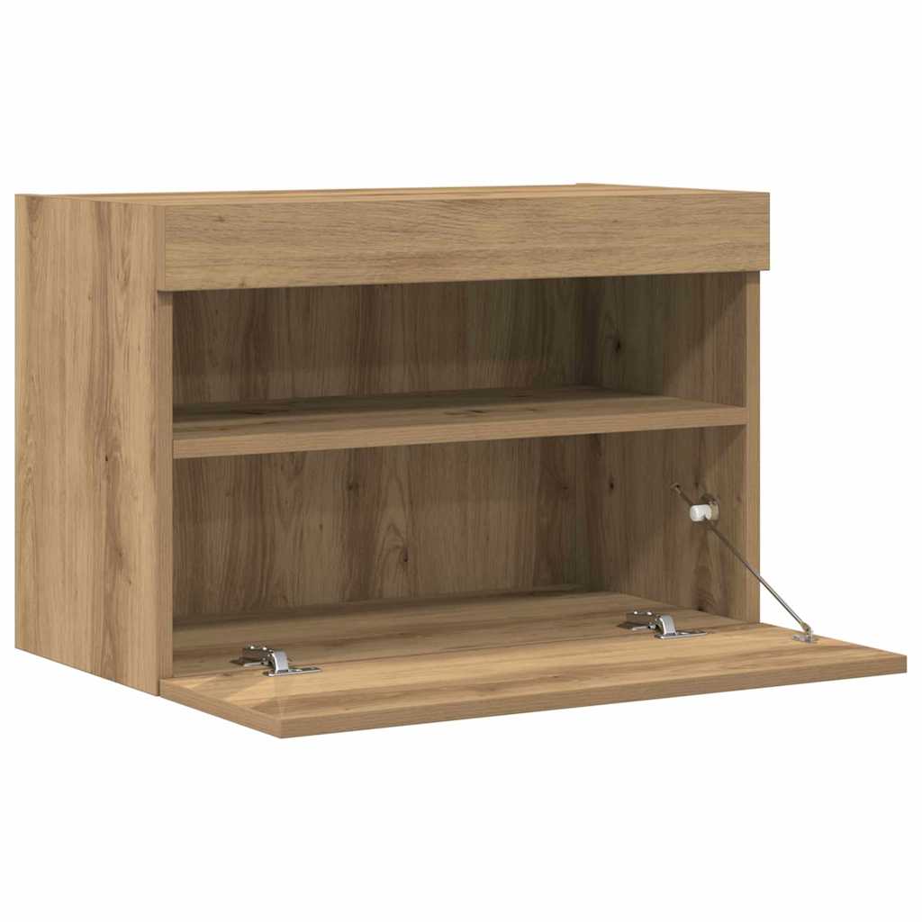Meuble TV mural 2 pcs chêne artisanal Bois d'ingénierie - XIOS