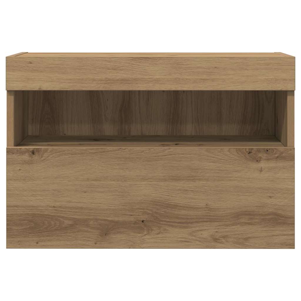 Meuble TV mural 2 pcs chêne artisanal Bois d'ingénierie - XIOS