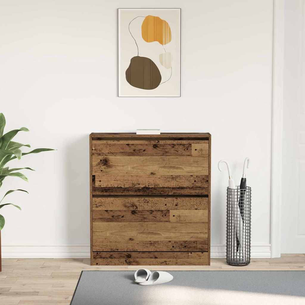Cabinet à chaussures avec étagère Bois ancien 80 x 21 x 87,5 cm - XIOS