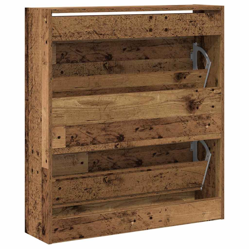 Cabinet à chaussures avec étagère Bois ancien 80 x 21 x 87,5 cm - XIOS
