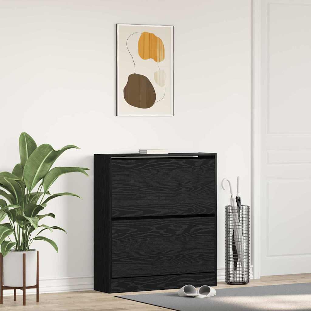 Armoire à chaussures avec stockage Chêne noir 80 x 21 x 87.5 cm - XIOS