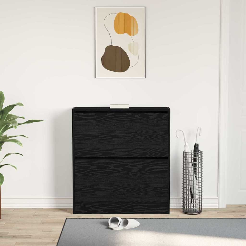 Armoire à chaussures avec stockage Chêne noir 80 x 21 x 87.5 cm - XIOS