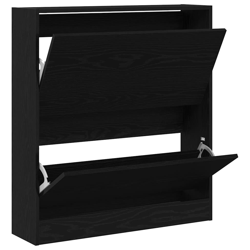 Armoire à chaussures avec stockage Chêne noir 80 x 21 x 87.5 cm - XIOS