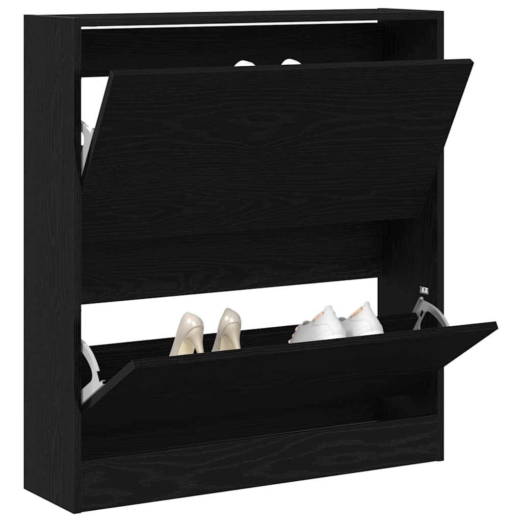 Armoire à chaussures avec stockage Chêne noir 80 x 21 x 87.5 cm - XIOS