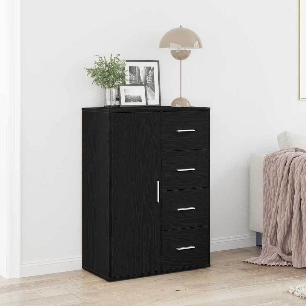 Buffet avec tiroir Chêne noir 60 x 31 x 84 cm Bois d'ingénierie - XIOS