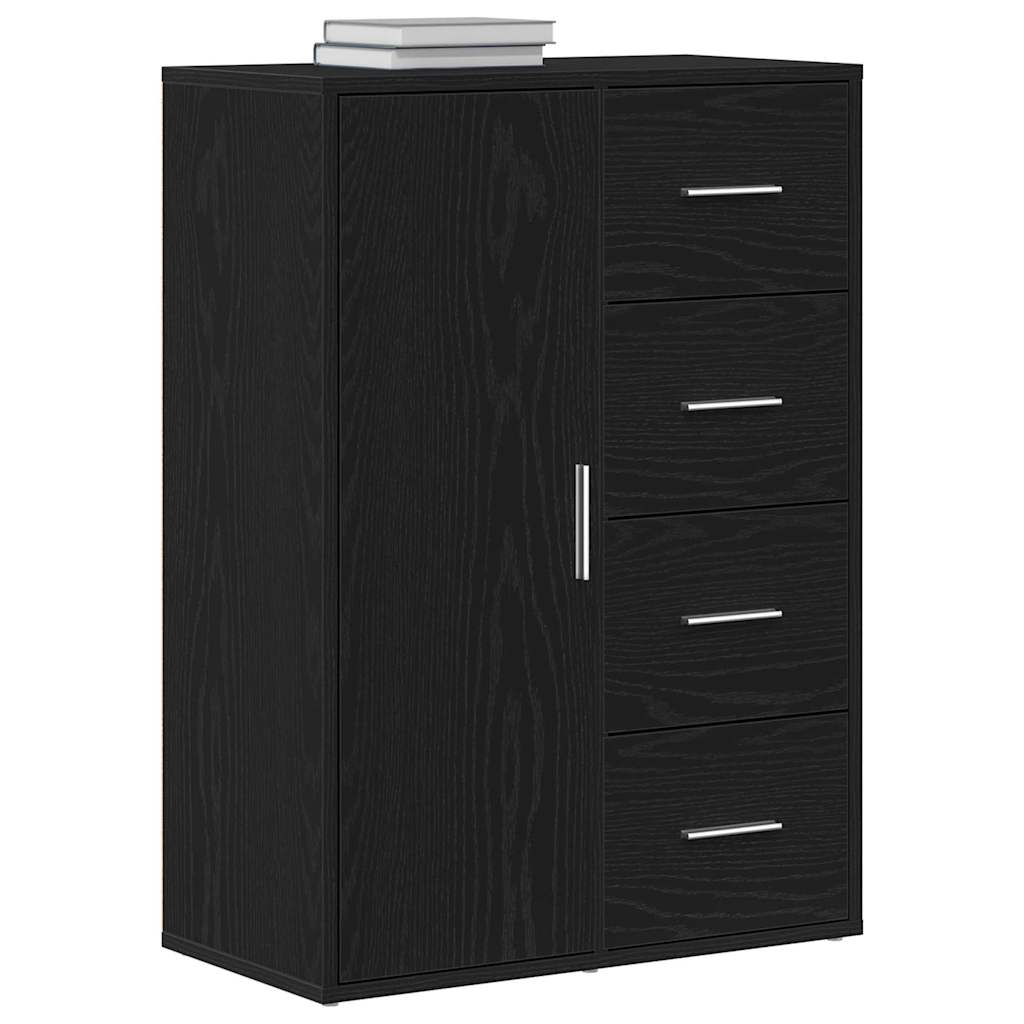 Buffet avec tiroir Chêne noir 60 x 31 x 84 cm Bois d'ingénierie - XIOS